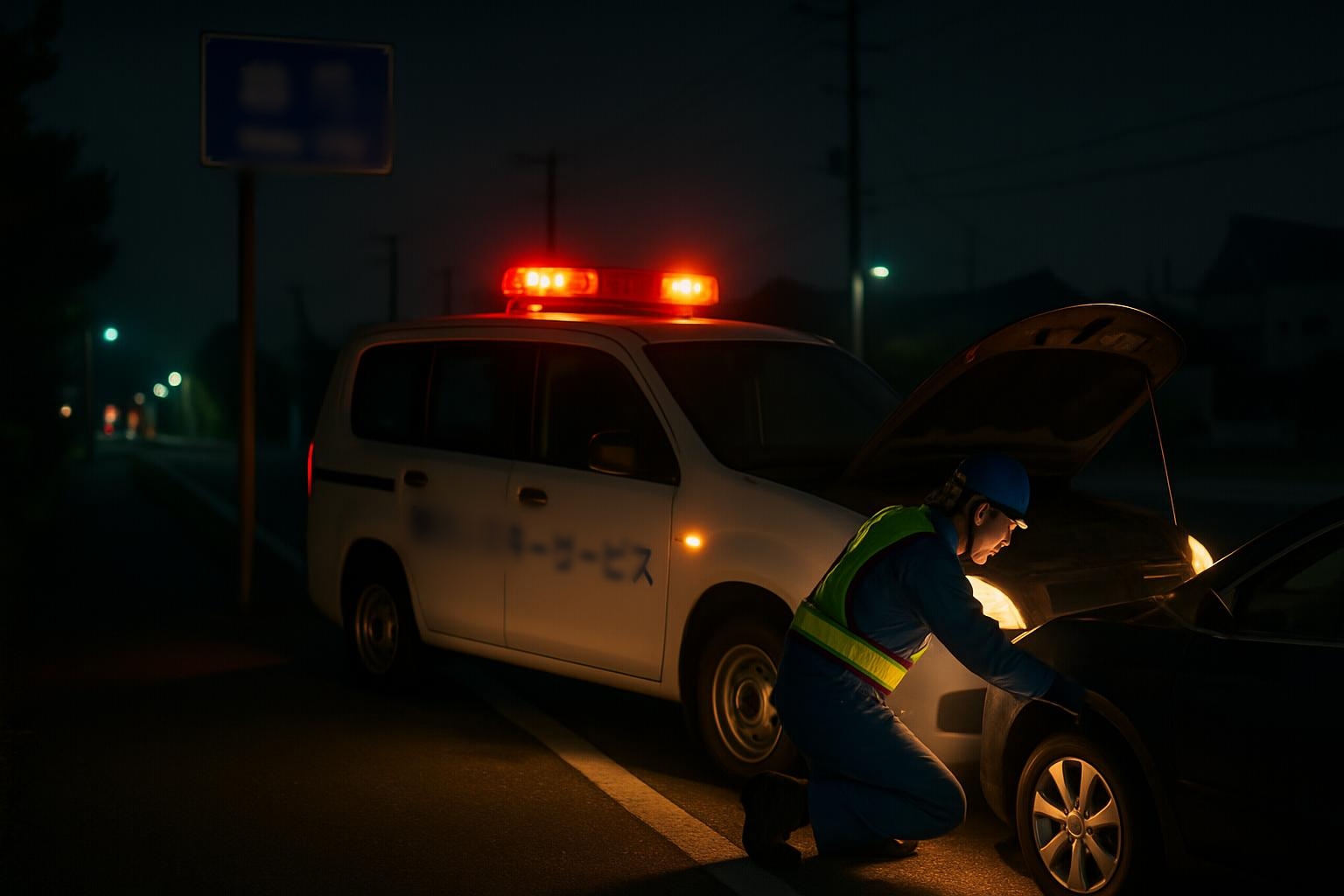 袋井市24時間ロードサービス 夜間緊急対応